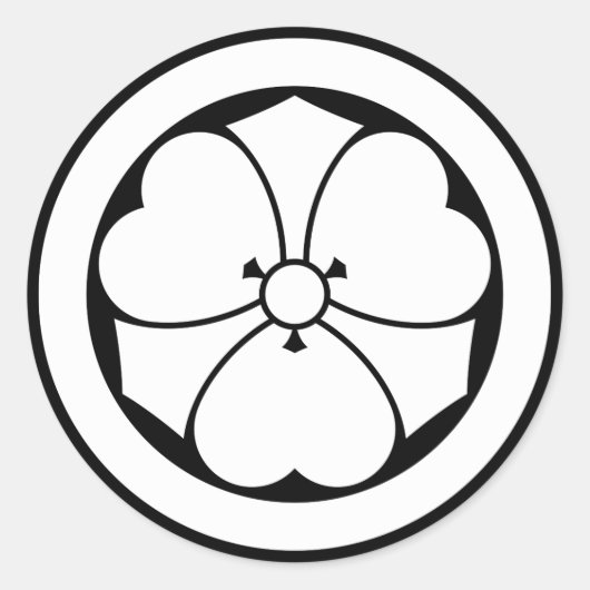 Sticker Rond Oxalis avec épées dans le cercle 1 (Devant)