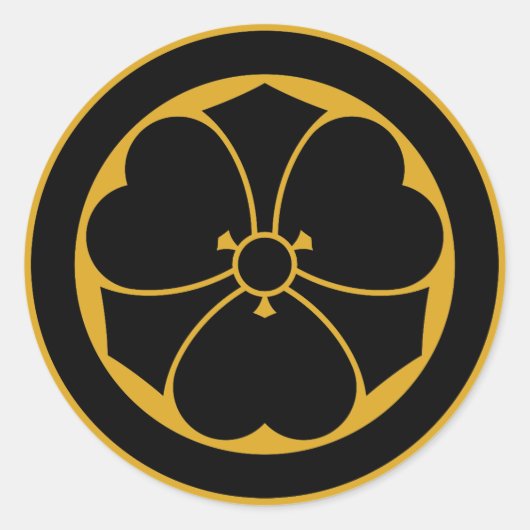 Sticker Rond Oxalis avec épées dans le cercle 1 (Devant)