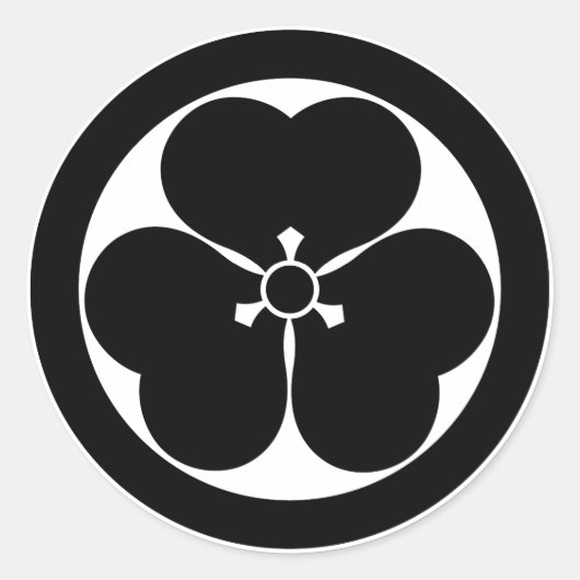 Sticker Rond Oxalis en cercle (Devant)