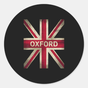 Sticker Rond Oxford Angleterre Grande-Bretagne Royaume-Uni Hist