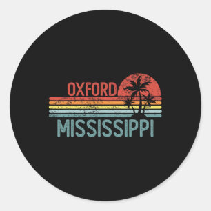 Sticker Rond Oxford Mississippi Drôle Usa Ville Voyage Maison R