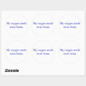 Sticker Rond Oxy cerveau (Feuille)