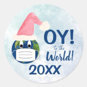 Sticker Rond OY au Monde! Drôle de Vacances 2020 de Fêtes