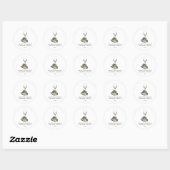 Sticker Rond Oyster Pearl Party (Feuille)