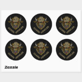 Sticker Rond Ozark Howler noir (Feuille)