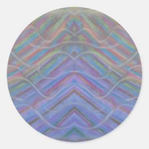 Sticker Rond P40M Couleur Unique Abstrait Art