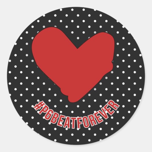 STICKER ROND #P6BEATFOREVER (Devant)
