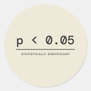 Sticker Rond p < 0,05 Statistiquement significatif