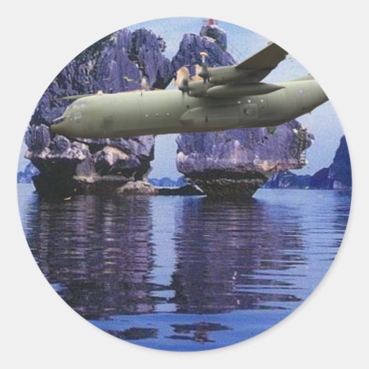 Sticker Rond P-3 Orion sur le Viet Nam (Devant)