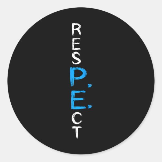 Sticker Rond P.e. Enseignant Pe Enseignant École Fitness Gym Cl (Devant)