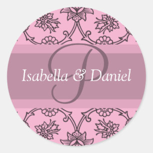 Sticker Rond P Monogrammes Pour Les Phoques Faire-part de maria