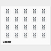 Sticker Rond P pour Panda (Feuille)