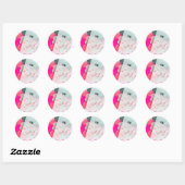 Sticker Rond p.s. Je t'aime ! (Feuille)