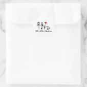 Sticker Rond Pa + Pa = Famille (Sac)