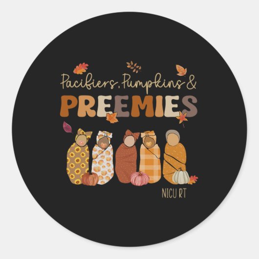 Sticker Rond Pacificateurs Préements Citrouille Nicu Rt Fall Th (Devant)