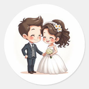 Sticker Rond Pack d'autocollants Bliss mariage