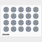 Sticker Rond Pack d'autocollants MacDowall Crest + Tartan (Feuille)