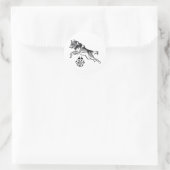 STICKER ROND PACK DE LOUPS (Sac)