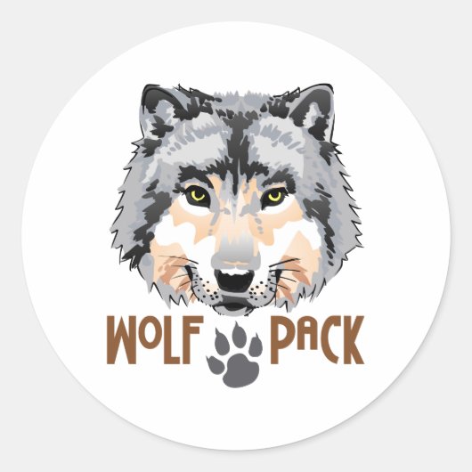 STICKER ROND PACK DE LOUPS (Devant)