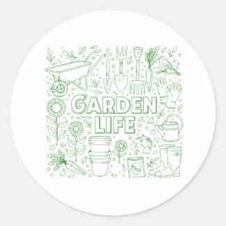 Sticker Rond Pack Jardin
