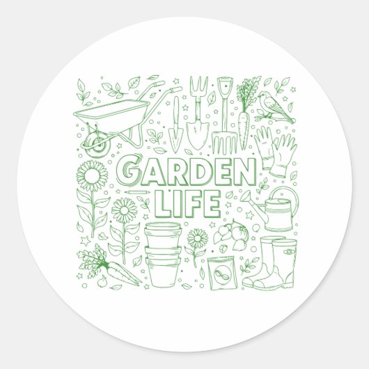 Sticker Rond Pack Jardin (Devant)