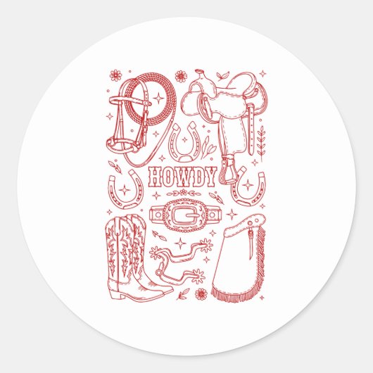Sticker Rond Pack Texas Cowboy (Devant)