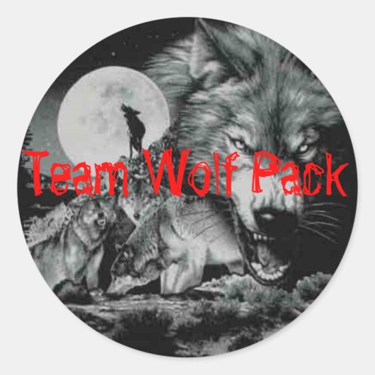 Sticker Rond Pack Wolf Team (Devant)