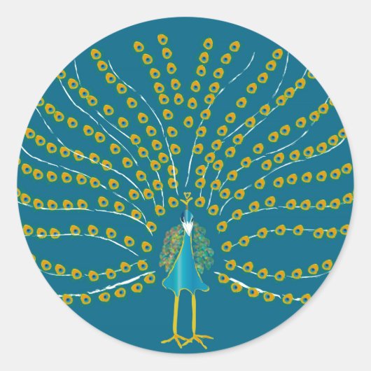 Sticker Rond Pacock (Devant)