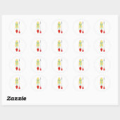 Sticker Rond Paddle-board (Feuille)