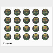 Sticker Rond Paddy's Back Funny Trump St Patrick Day Leopard (Feuille)