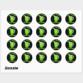 Sticker Rond Paddy's Day Beer Pitcher (Feuille)
