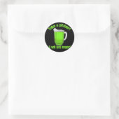 Sticker Rond Paddy's Day Beer Pitcher (Sac)