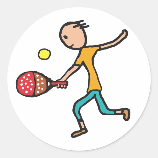 Sticker Rond Padel Tennis (Devant)