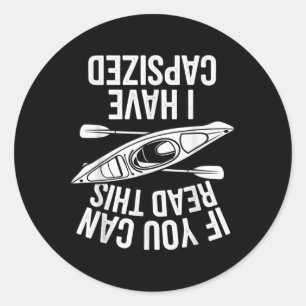 Sticker Rond Pagaie Cool Pour Hommes Femmes Amateurs De Kayak B