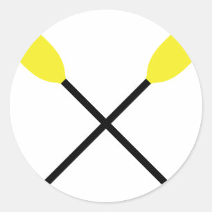 Sticker Rond pagaies kayak croisées