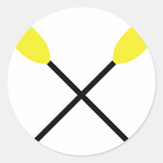 Sticker Rond pagaies kayak croisées (Devant)