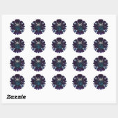 Sticker Rond Pagan Green Man Triple Lune Wiccan Dieu (Feuille)