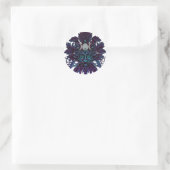 Sticker Rond Pagan Green Man Triple Lune Wiccan Dieu (Sac)