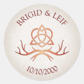 Sticker Rond Pagan Handfasting Mariage (Devant)