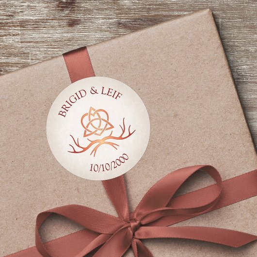 Sticker Rond Pagan Handfasting Mariage