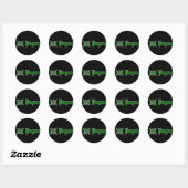 Sticker Rond Pagan Star Green (Feuille)