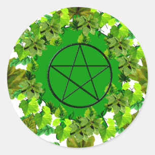 Sticker Rond Pagan vert