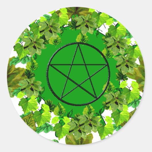 Sticker Rond Pagan vert (Devant)