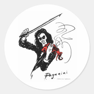 Sticker Rond Paganini 300dpi b&w&red par color3