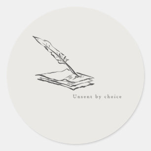 Sticker Rond Page au plumage de corbeau - Correspondance Régenc