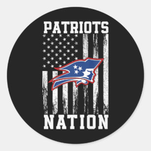 Sticker Rond Page Patriots Logo Nation Hs