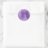 Sticker Rond Pailleté Violet Clair Sweet 16 (Sac)
