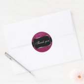 Sticker Rond Paillette rose (Enveloppe)
