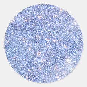 Sticker Rond Paillettes Blue Paradise