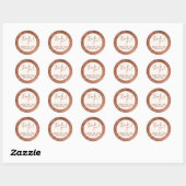 Sticker Rond Paillettes de Chocolat Personnalisées (Feuille)